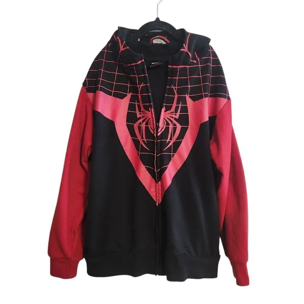 Marvel Spiderman Graphic Sweatshirt Hoodie Kids Superhero 10/12 Costume